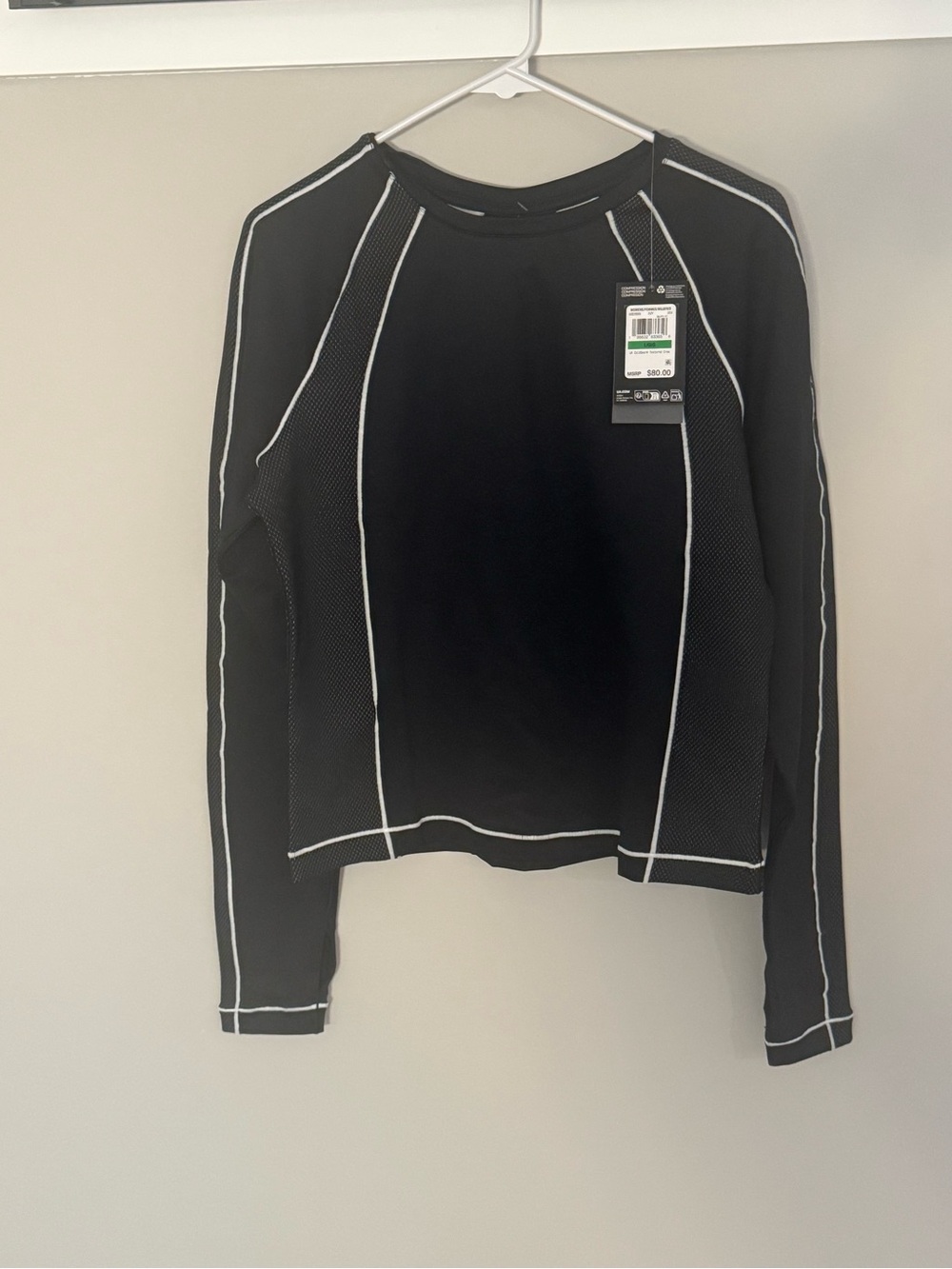 NWT Under Armour ColdGear Textured Crew Neck Long Sleeve Compression Shirt Wmn L
